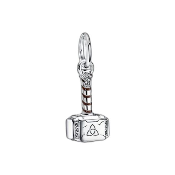 Marvel The Avengers Thor's Hammer Silver Dangle Pendant Charm - Picture 1 of 1